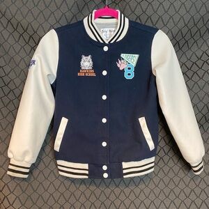 Justice x Stranger Things Youth size small Varsity Jacket